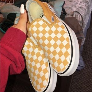 Yellow checkered vans